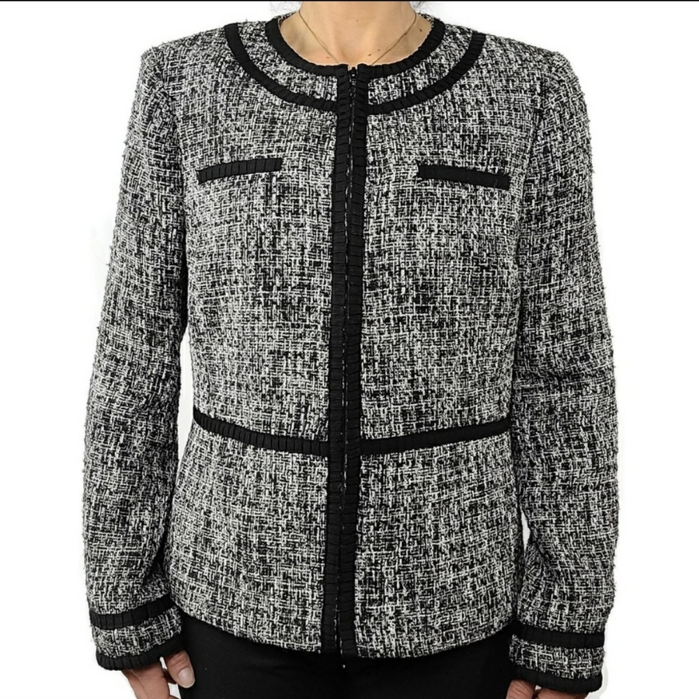 Jones New York Tweed Suit Jacket Coat Size 10 EUC - Picture 7 of 13